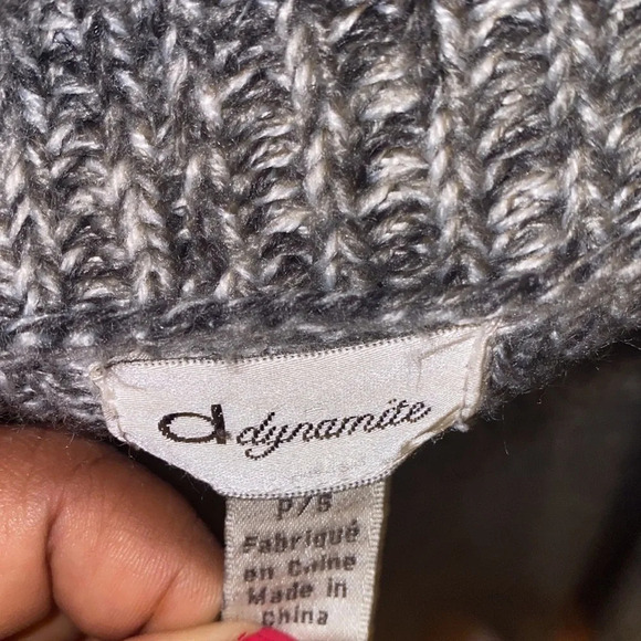 Dynamite  grey ribbed open cardigan S - Picture 8 of 12